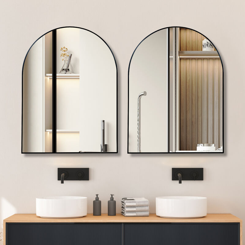 ELEMENT ACE Elegant Arched Wall Mirror Framed in Metal image number 4