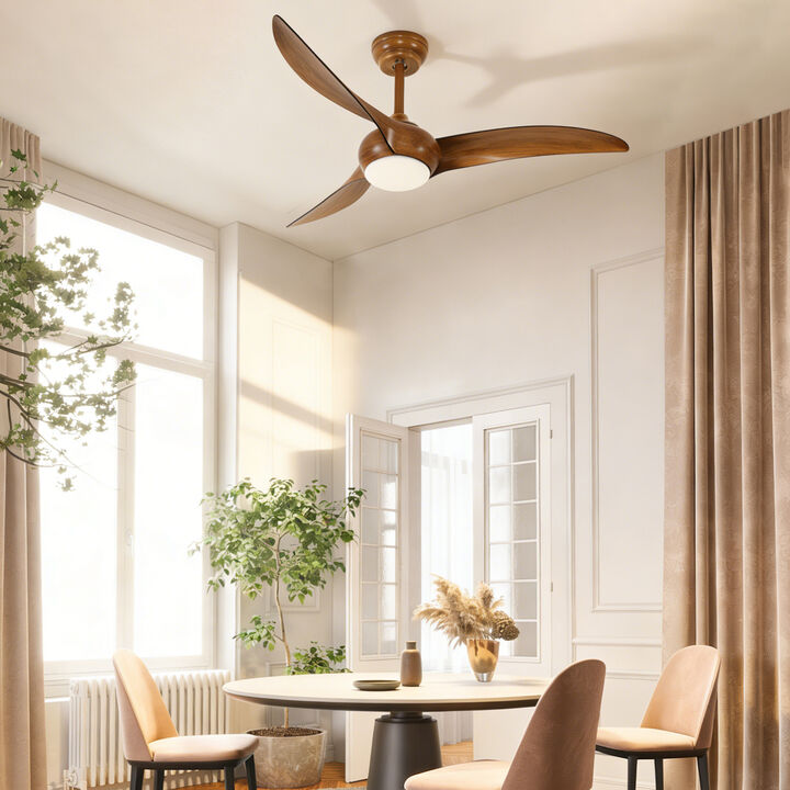 ELEMENT ACE 52 Inch DC Motor Ceiling Fan with LED Light and Remote Control Quiet Operation Adjustable Height