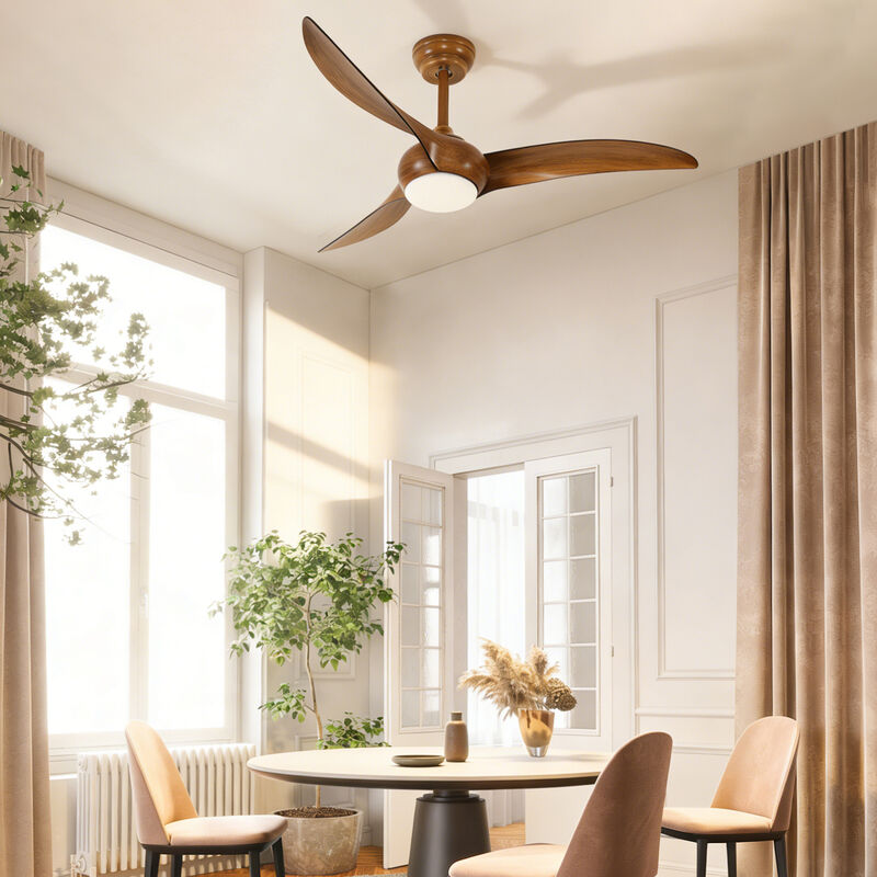 ELEMENT ACE 52 Inch DC Motor Ceiling Fan with LED Light and Remote Control Quiet Operation Adjustable Height image number 1