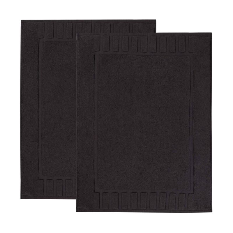 Modern Absorbent Cotton Bath Mat Set of 2 with Washable Fabric image number 0