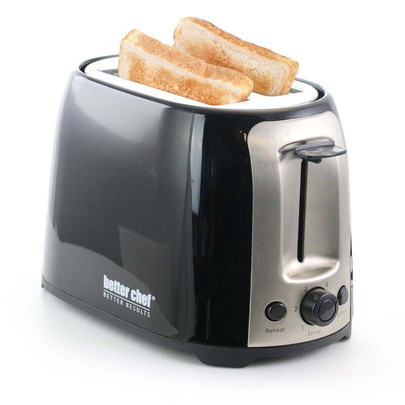 Better Chef Cool Touch Wide-Slot Toaster- Black image number 1