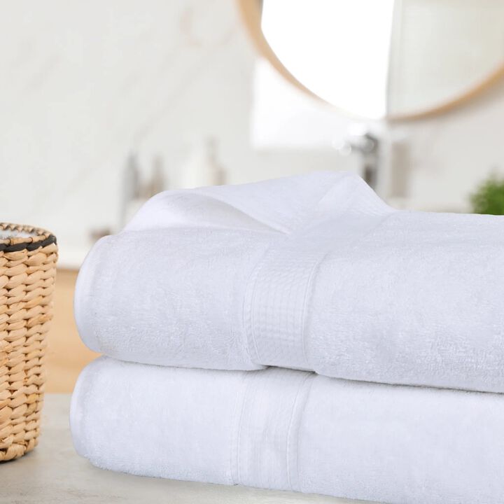 Egyptian Cotton Plush Bath Sheet Set of 2, Soft Absorbent Towels