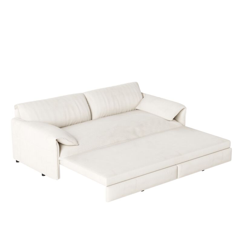 Lescet Velvet Pull‑Out Sleeper Sofa Bed image number 8