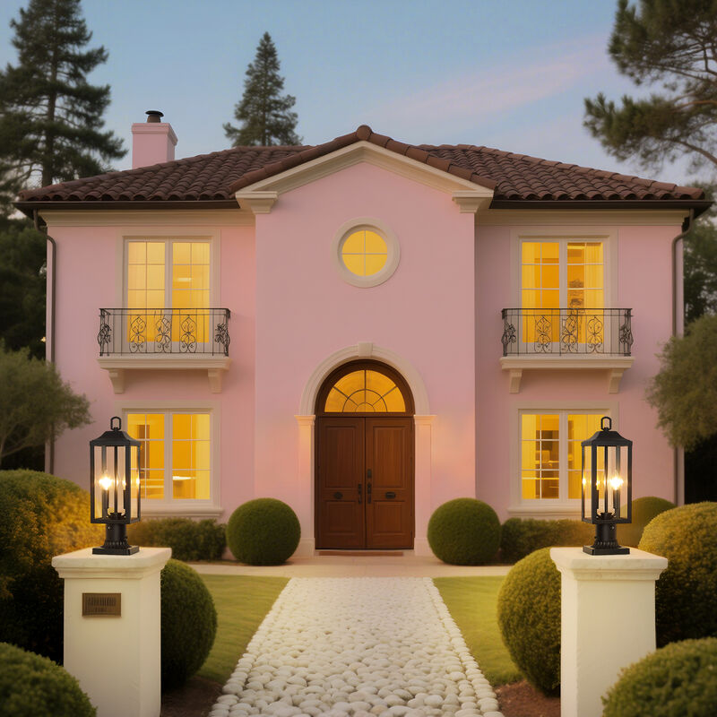 20 in. Dusk-to-Dawn Farmhouse Modern 2-Light  Outdoor Post Light image number 6