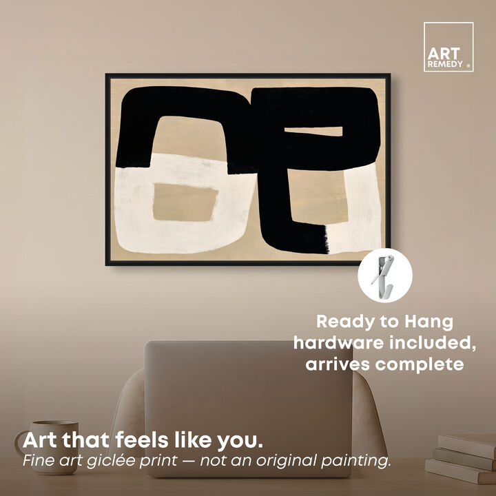 Balanced Contrast Abstract Canvas Print by Art Remedy