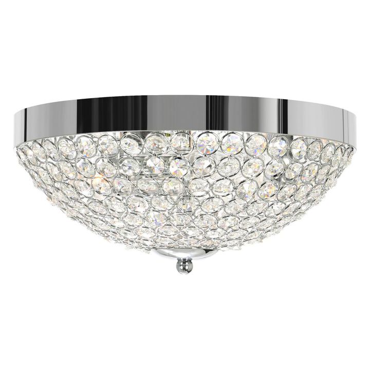 CWI Lighting Globe 3 Light Bowl Flush Mount With Chrome Finish