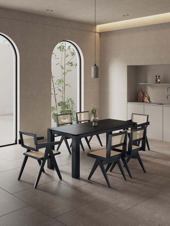 Rockaway Black 7-Piece Dining Set