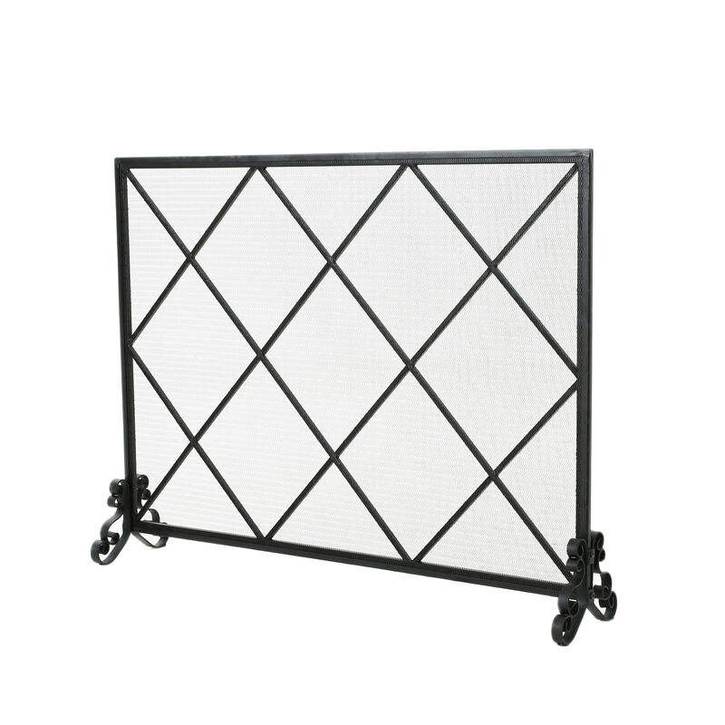 Streamdale Diamond Design Single Panel Fireplace Screen
