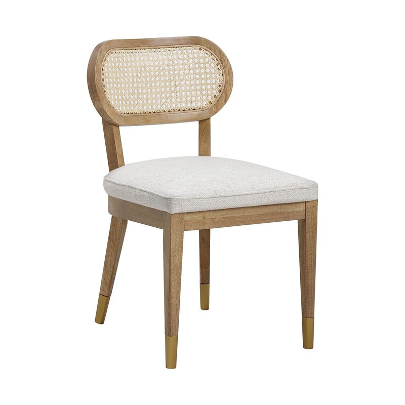 Casafoyer Cosette Natural Performance Linen Dining Chair image number 0