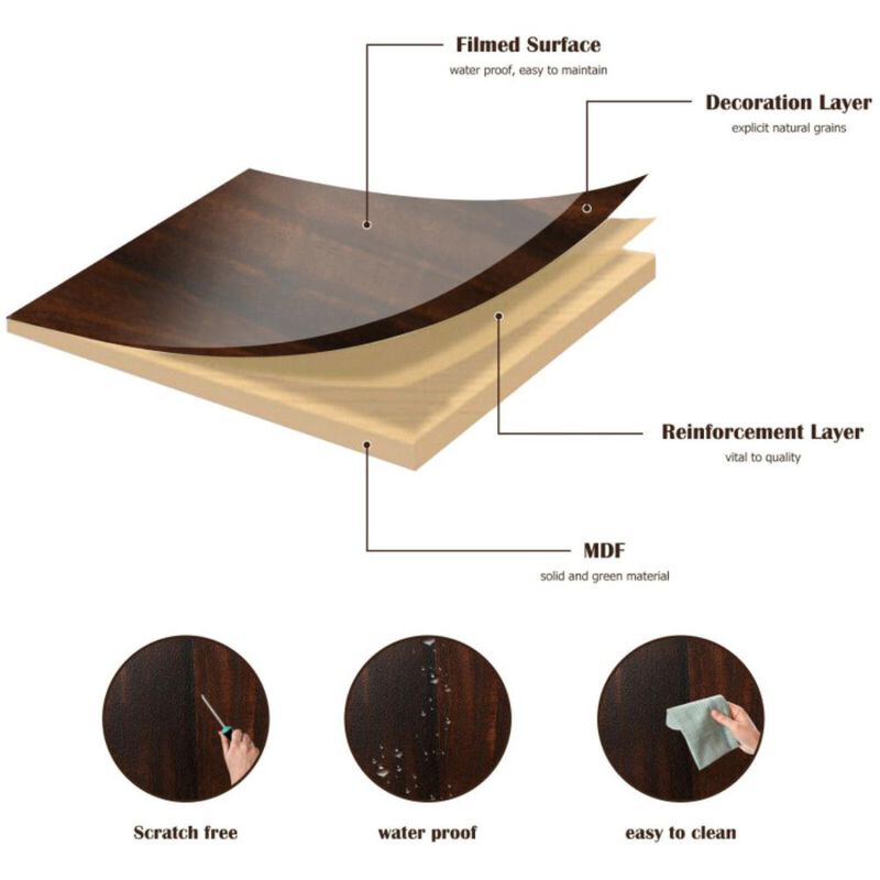 Hivvago Wood Display Sideboard Storage Cabinet with Storage Compartments