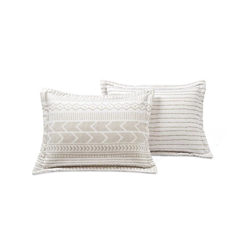 Scandinavian Chevron 5-Piece Lightweight Comforter Set &ndash; Soft Bedding with Pillow Shams