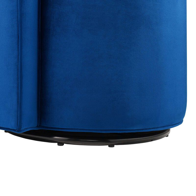 Della Performance Velvet Fabric Swivel Chair image number 5
