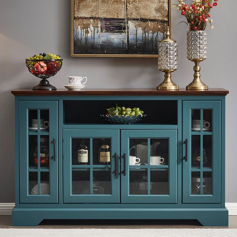 Hivvago Sideboard Buffet Table with 4 Doors