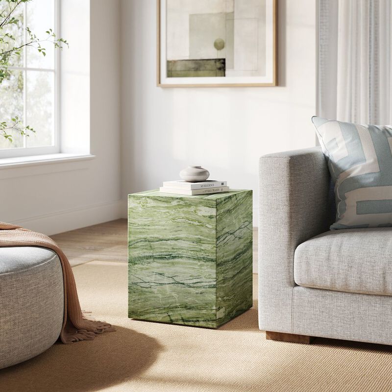 Modway Jordana Square Plinth Indoor - Outdoor Patio Concrete Side Table image number 6