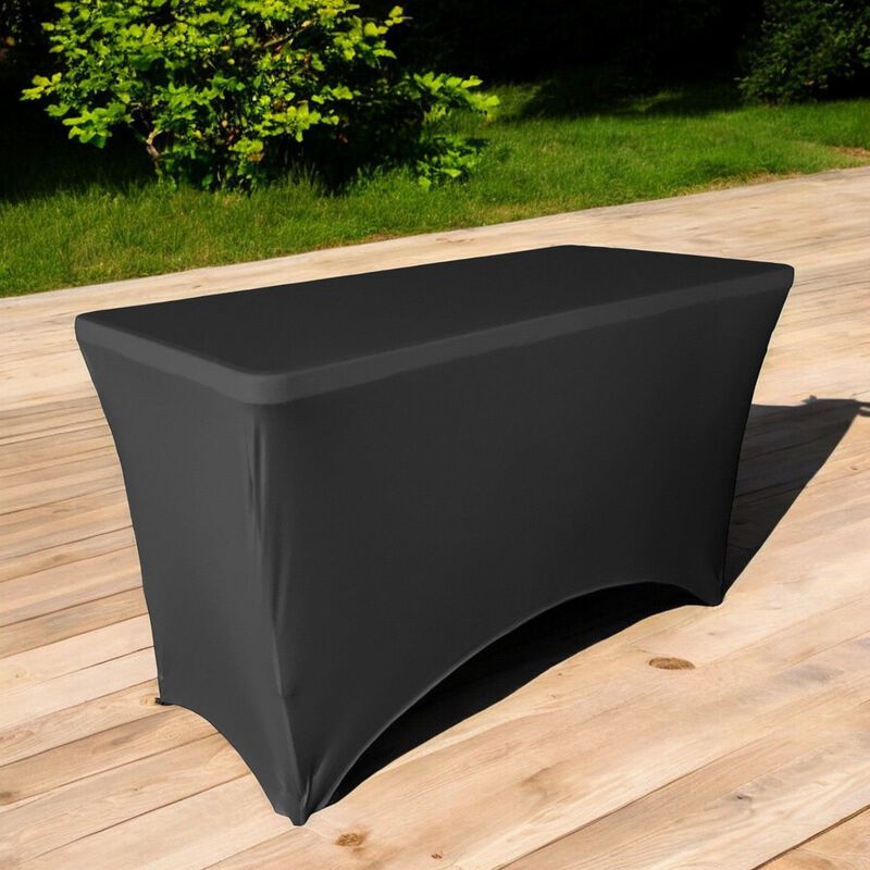 Stretch Fit Rectangular Spandex Tablecloth for Parties and Dining Tables image number 1