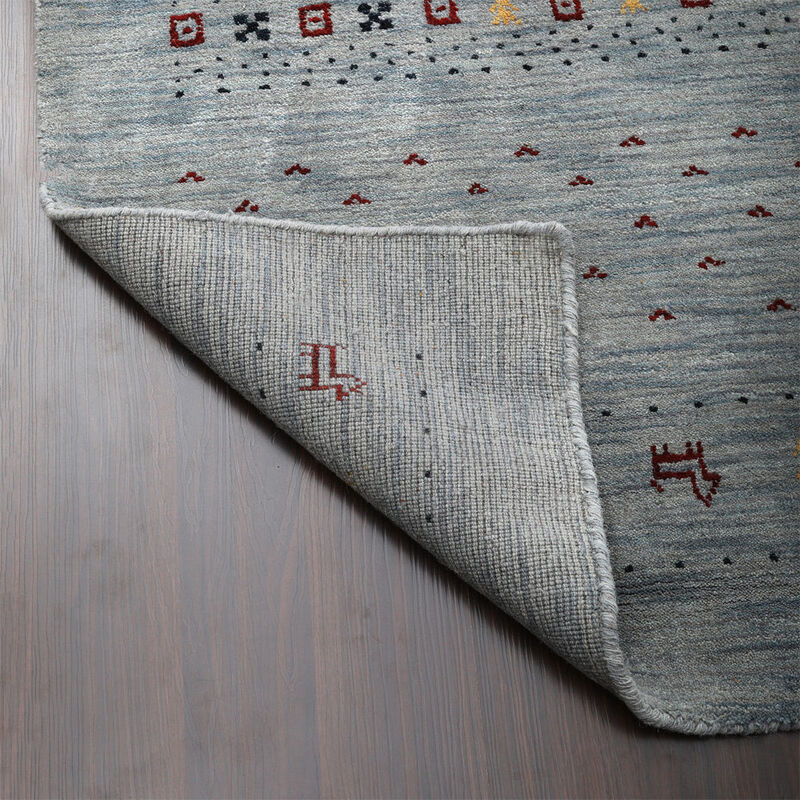 RUGSOTIC CARPETS HAND KNOTTED LOOM WOOL ECO-FRIENDLY AREA RUGS  - Rectangle, Contemporary Modern Design, High Pile Handmade Anti Skid Rugs for Living Room (L00585) image number 7
