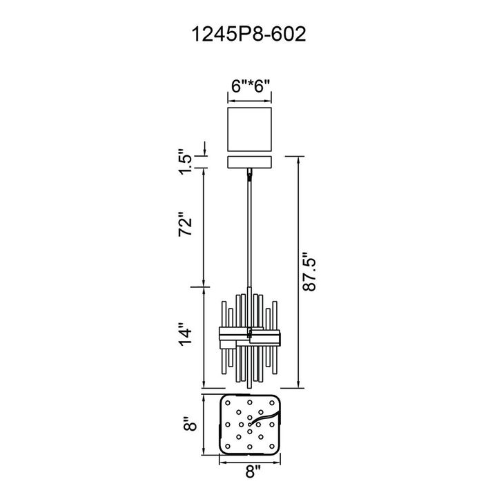 CWI Lighting Millipede 8 in LED Satin Gold Mini Pendant
