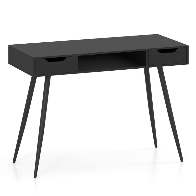Modern Writing Desk with Metal Legs and Drawers for Home Office image number 0