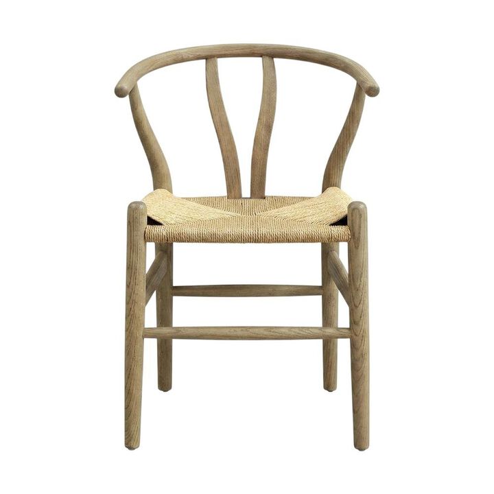 Wood Dining Chair with Slatted Backrest for Kitchen and Dining Room, Black Black