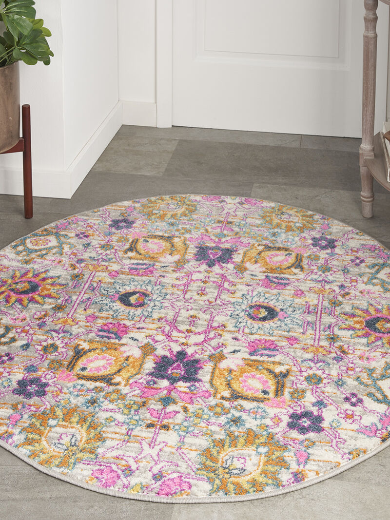 Passion PSN01 Silver 4' x Round Rug image number 6
