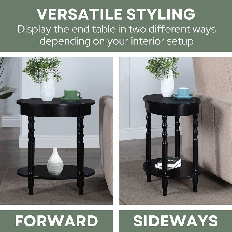 Convience Concept, Inc. Classic Accents Brandi Oval End Table with Shelf