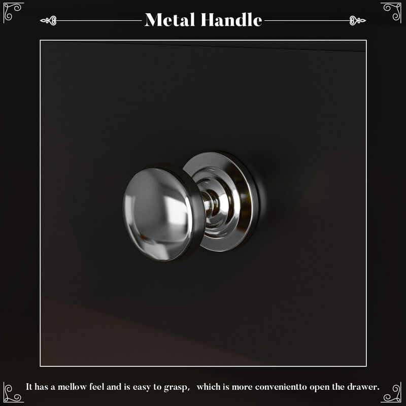 FUFU&GAGA  Classic Black 5-Drawer Chest with Elegant Design and Ample Storage for Bedroom (31.5" W x 47.2" H x 15.7" D) Black