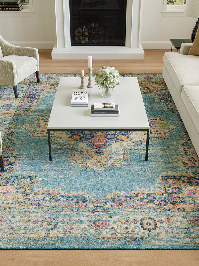 Passion PSN03 Light Blue 8' x 10' Rug