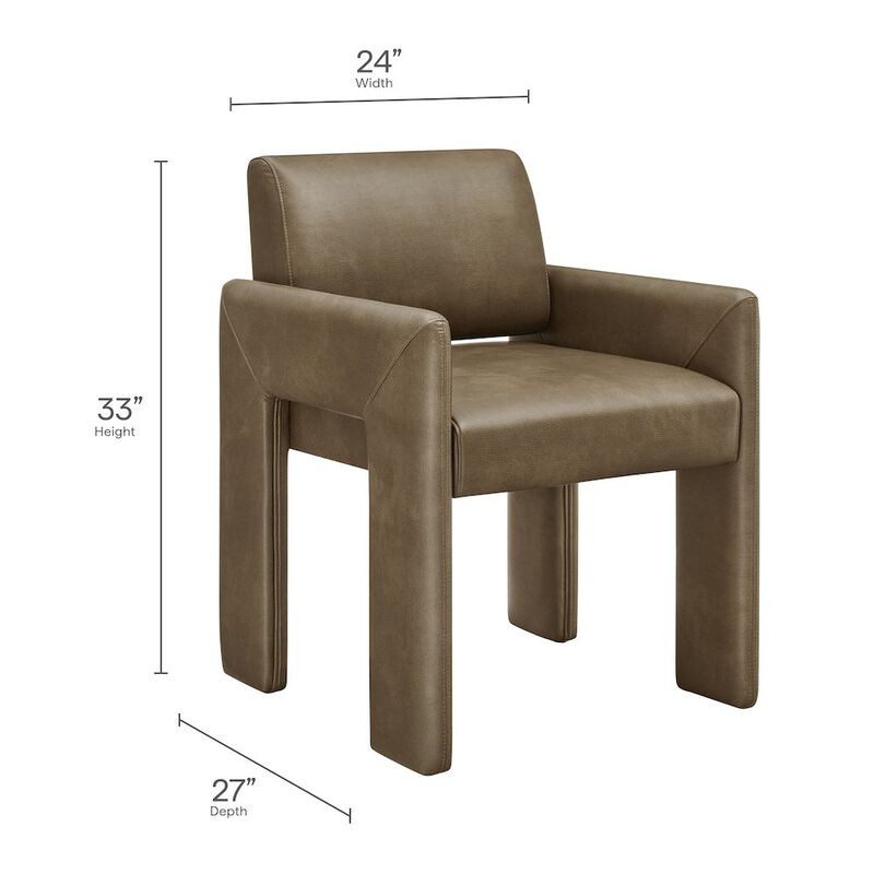 Daven Vegan Leather Dining Armchair image number 1