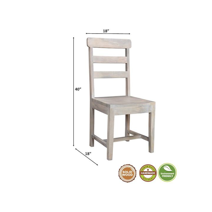 Taran Designs Kenin Solid Wood Dining Chairs (Set of 2)