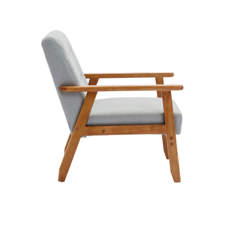 Streamdale Mid-Century Modern Leisure Chair with Wood Accents