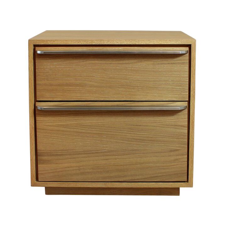 Sarasota 2-Drawer Nightstand in Natural Oak