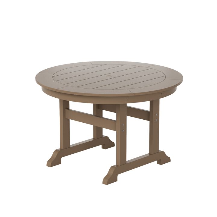 WestinTrends 47" Round Outdoor Patio Dining Table