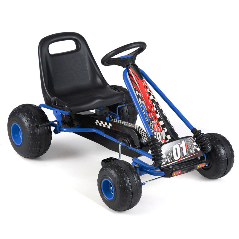 4 Wheel Pedal Go Kart for Kids with Adjustable Seat and All Terrain Wheels image number 0