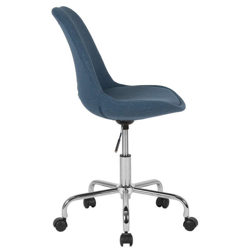 Aurora Series Mid-Back Fabric Task Office Chair with Pneumatic Lift and Chrome Base