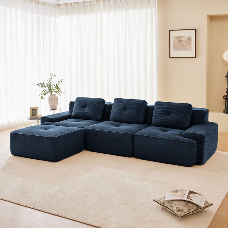 Jonvar 117" Modern L-Shaped Modular Sectional image number 2