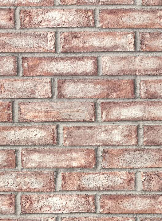 Appleton Maroon Faux Weathered Brick Wallpaper
