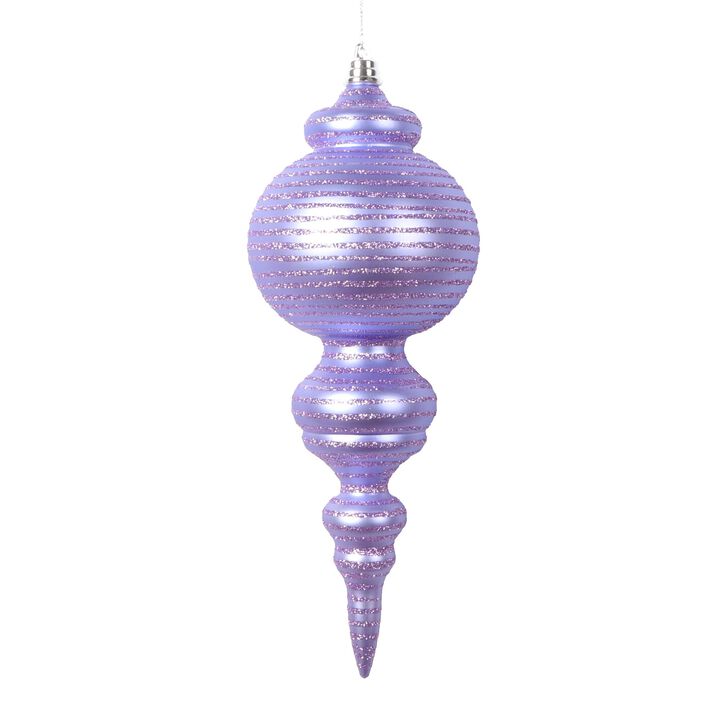 Vickerman 10" Matte Lavender Finial Ornament, 2 per Bag.