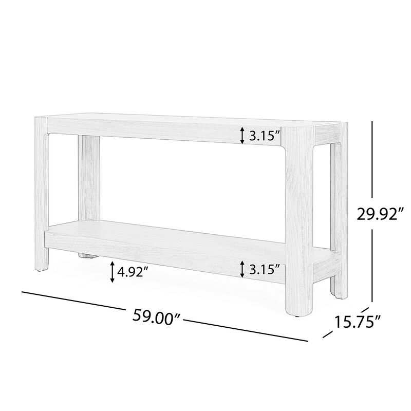 Merax Mirod Modern Farmhouse Console Table Elegant Minimalist Design Premium Wood Veneer Rounded Corners