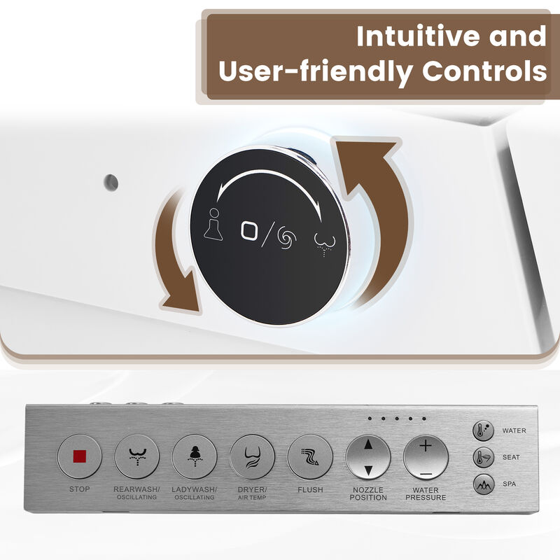 Smart Toilet with Wide Seat, Large Bowl, Remote Control and Instant Heating image number 7