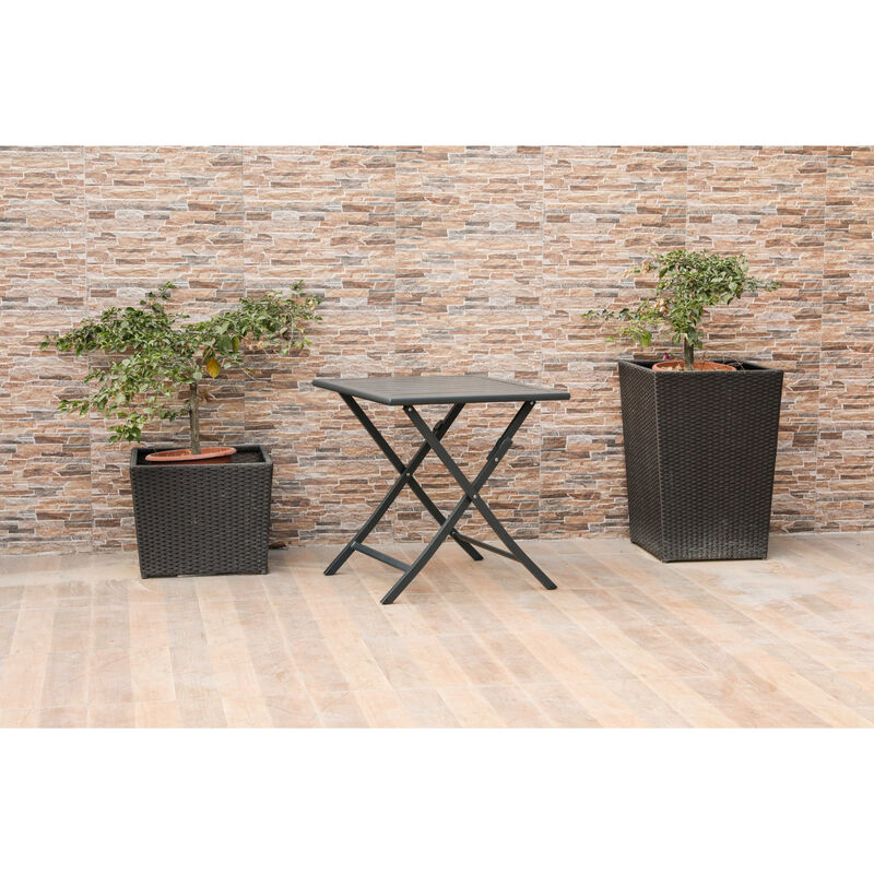 Sleek Square End Table in Polished Stainless Steel &ndash; Compact Design