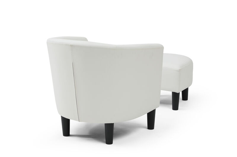 Salem Polyester Accent Chair with Ottoman image number 3