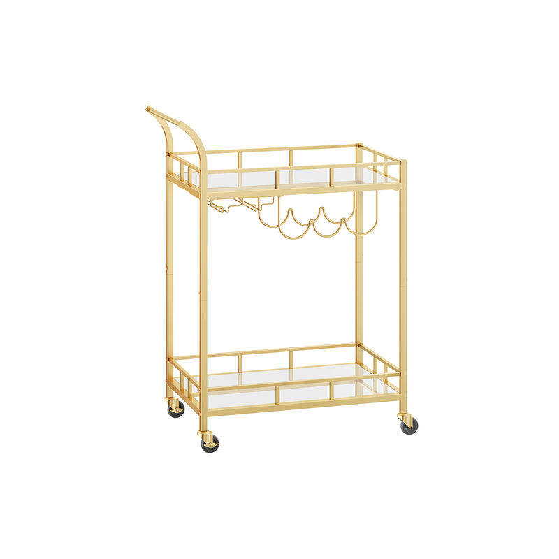 Gold Bar Cart – Stylish and Elegant Drink Station for Home Entertaining