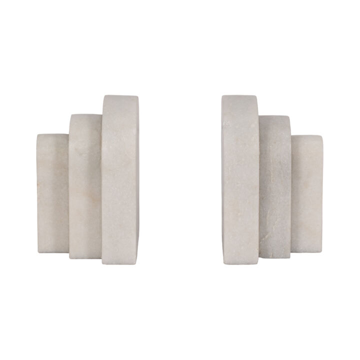 Marble Layered Arches Bookends
