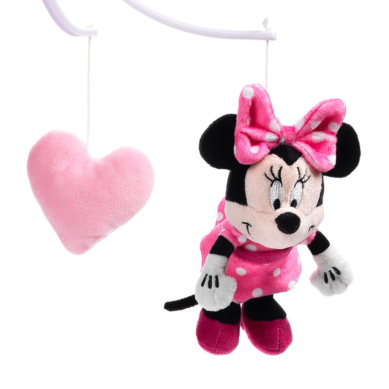 Lambs & Ivy Disney Baby Minnie Mouse Love Pink Musical Baby Crib Mobile Soother
