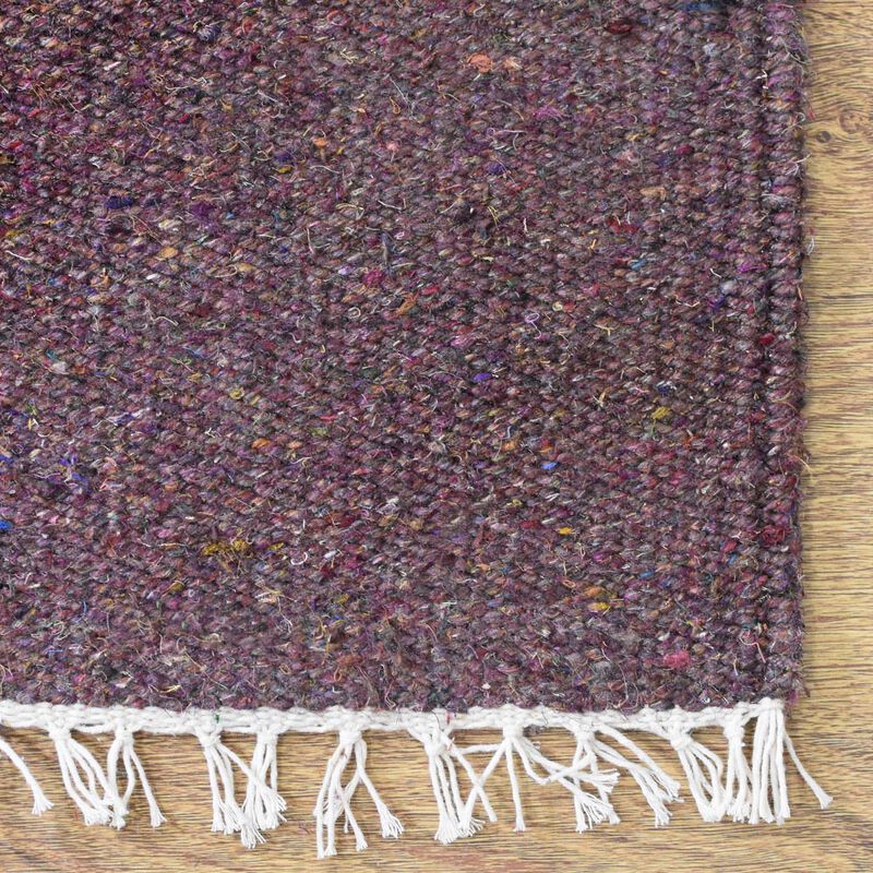 RUGSOTIC CARPETS HAND WOVEN FLAT WEAVE KILIM COTTON & POLYESTER ECO-FRIENDLY AREA RUGS  - Runner Shape, Solid Plain Design, Low Pile  Handmade Area Rugs (DCP111) image number 3