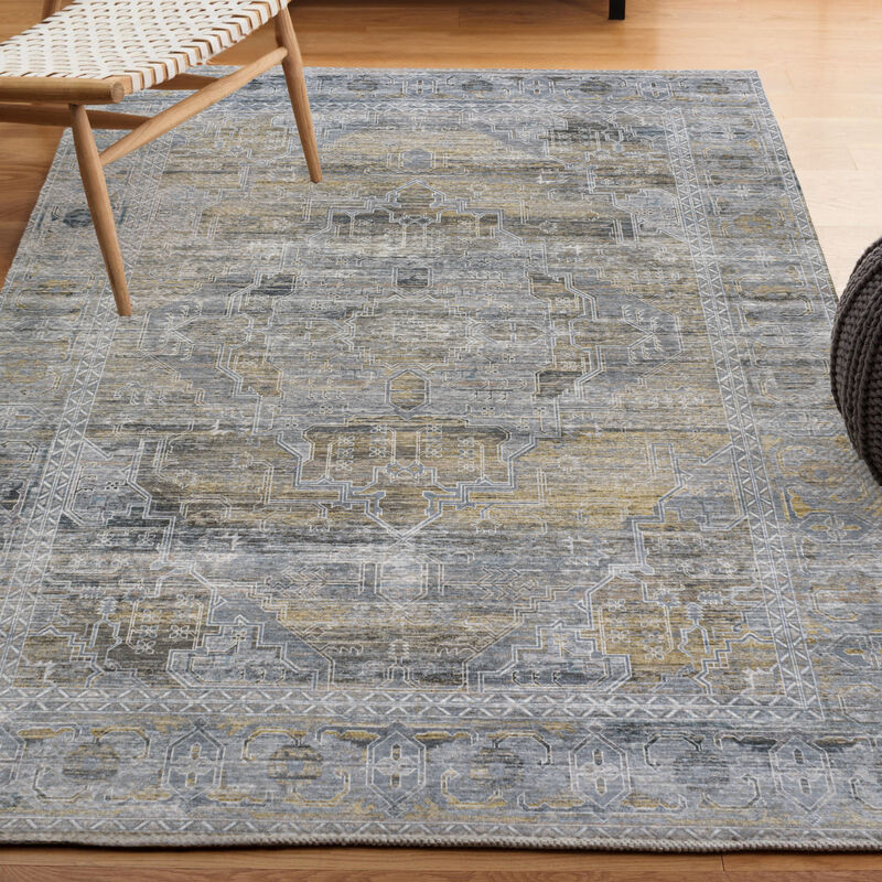 Alanya Ornate Medallion Machine-Washable Area Rug