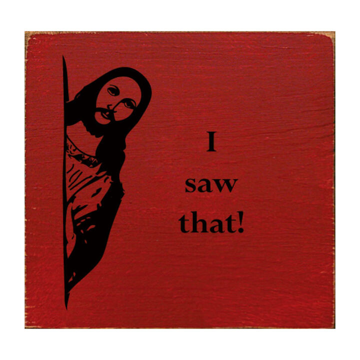 Funny Reaction Quote Wood Sign I Saw That Wall Art Decor