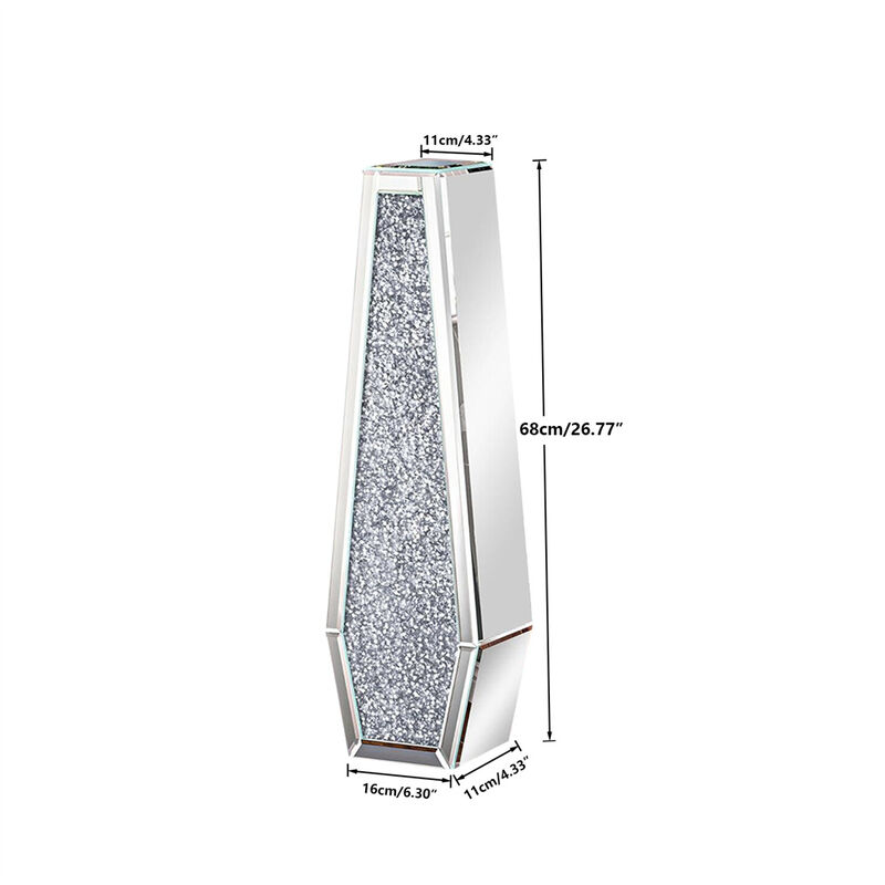 Tall Crushed Diamond Floor Vase Luxury Container for Dried Flower Arrangements image number 4