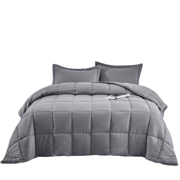 Hivvago 3 Piece Microfiber Reversible Comforter Set