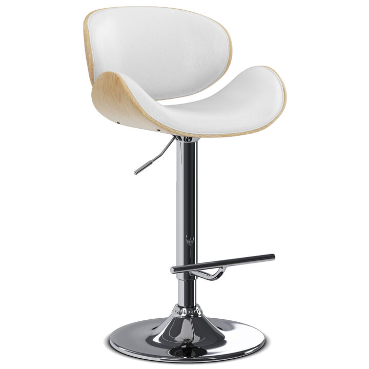Marana Bentwood Adjustable Swivel Bar Stool